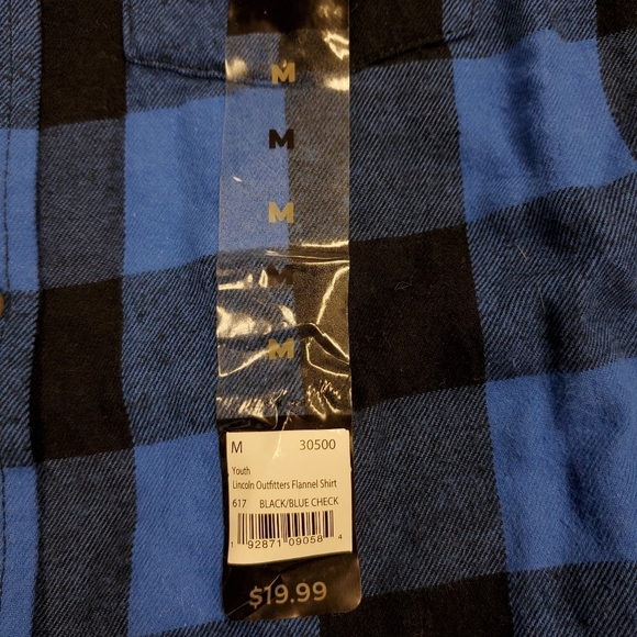 💁♂️👕 NWT Lincoln Outfitters Flannel Youth M - Picture 5 of 9